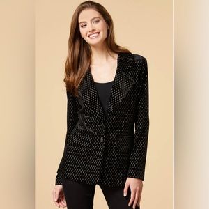 NWT‎ Velvet Gold Accent Jacket Black Women’s Size XL